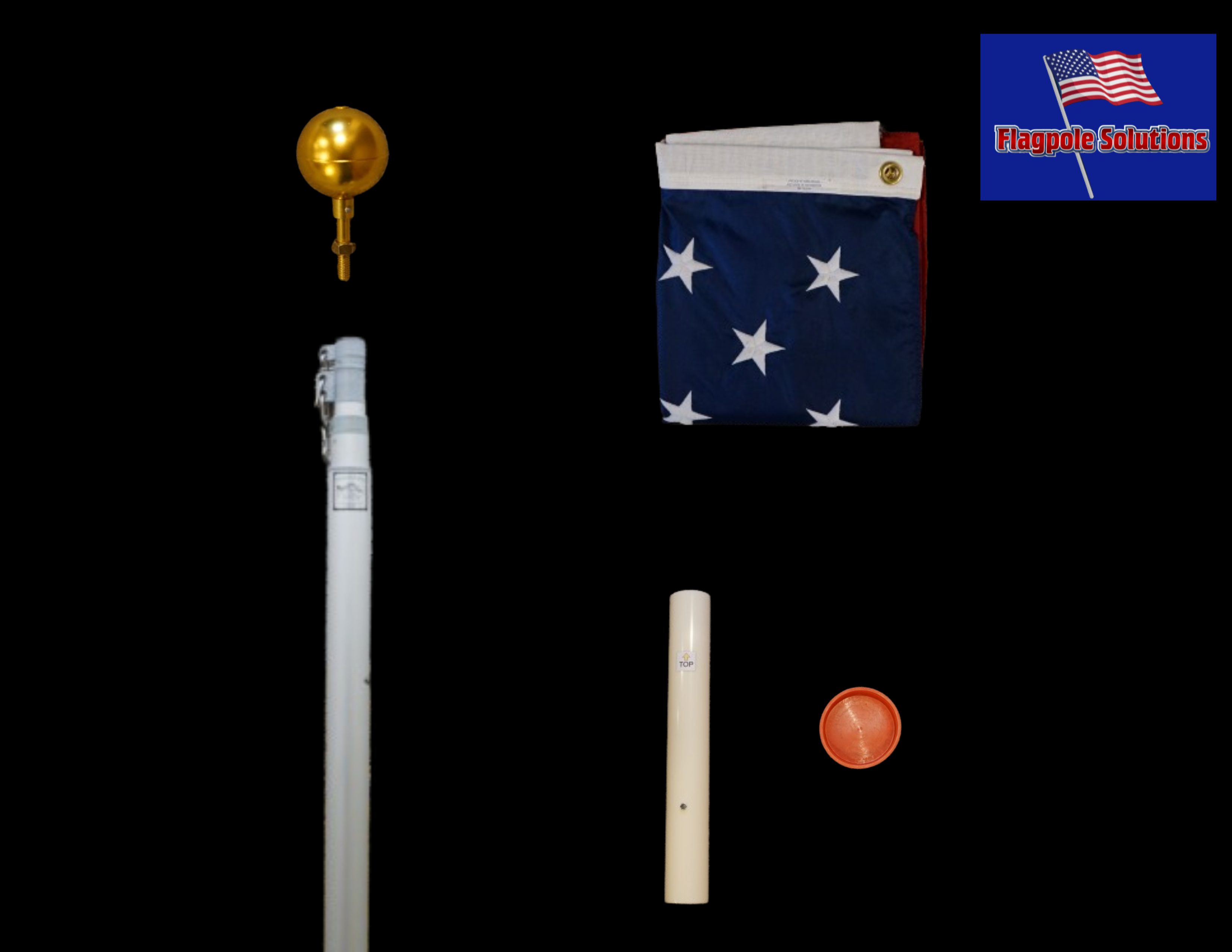 Titan Telescoping Flag Pole Kit Flagpole Solutions Shop Now!
