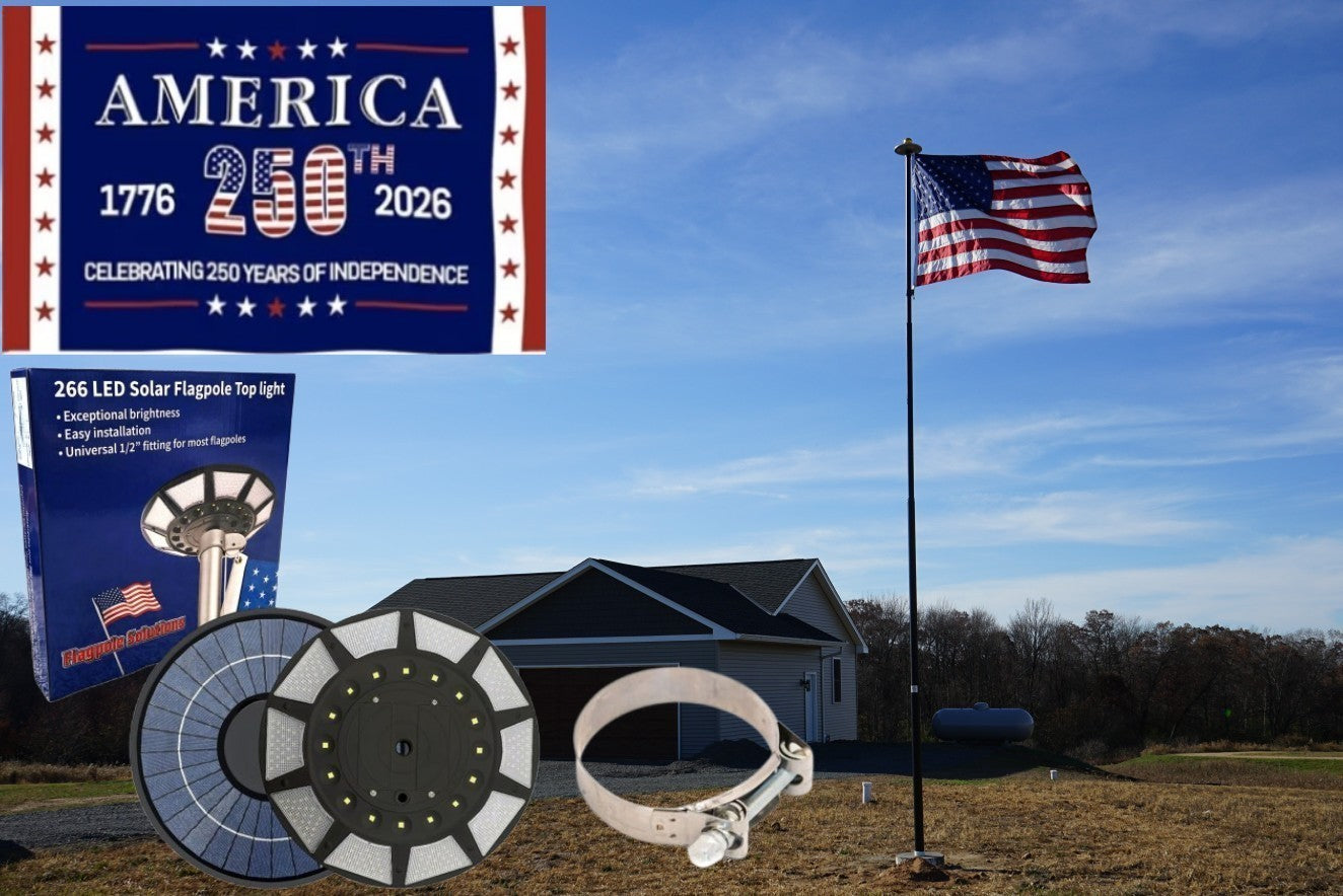 Titan Telescoping flagpole 250th anniversary bundle!