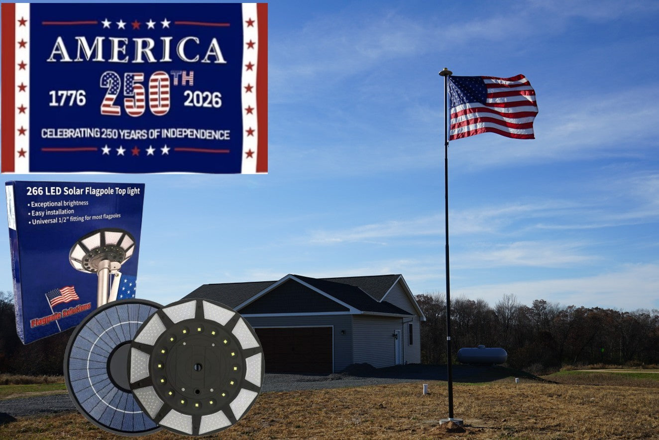 Titan Telescoping flagpole 250th anniversary bundle!