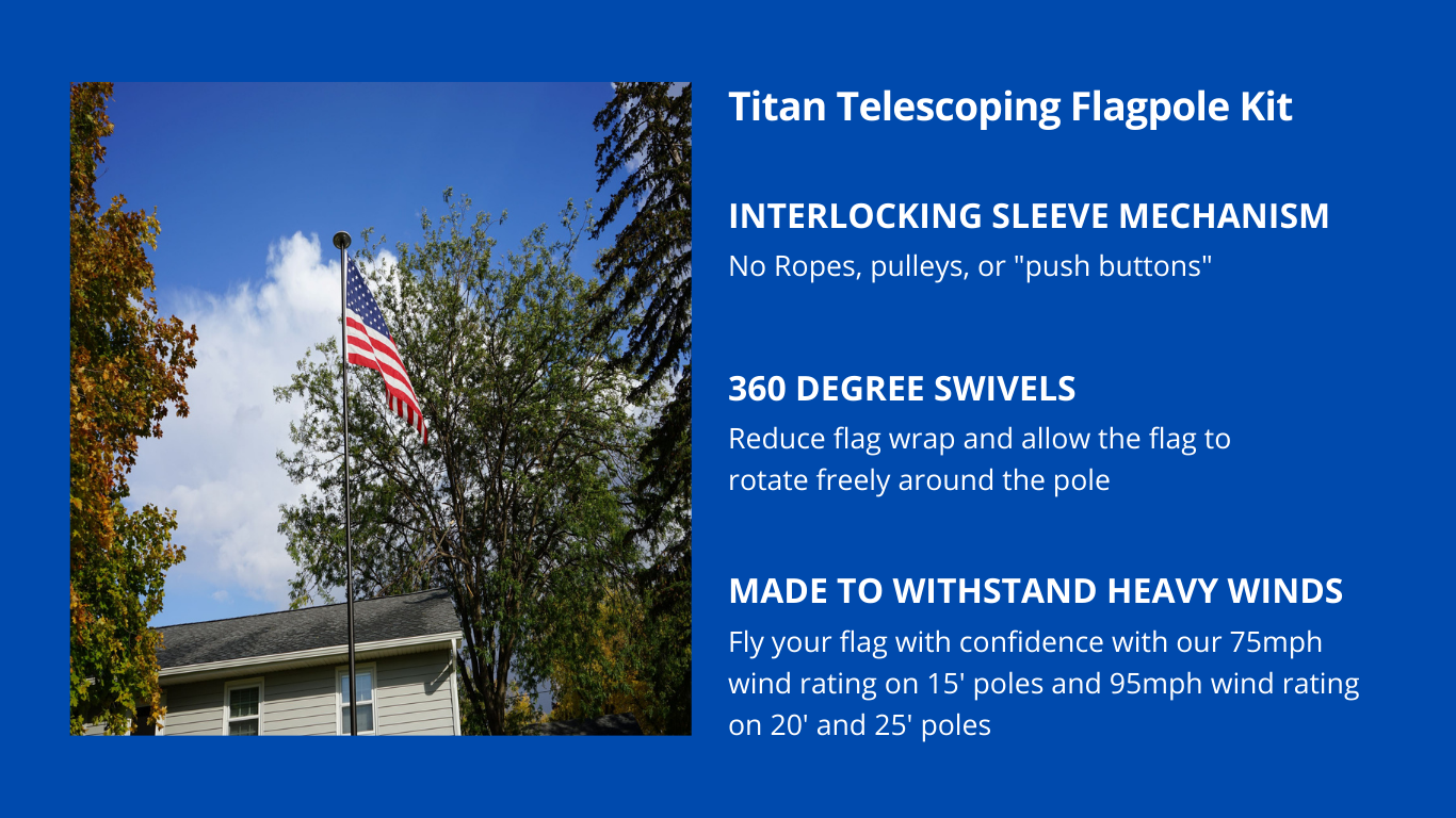 Titan Telescoping Flagpole Kit